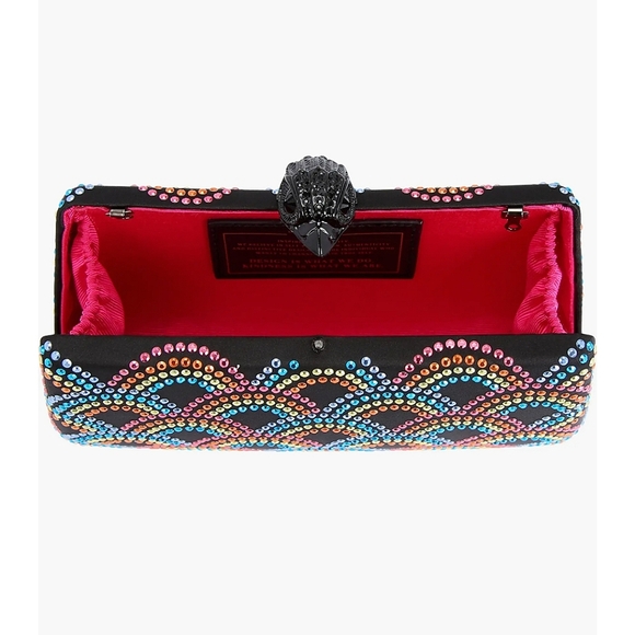 Kurt Geiger Black Rhinestone Crossbody Bag With Raven Closure - Picture 4 of 8